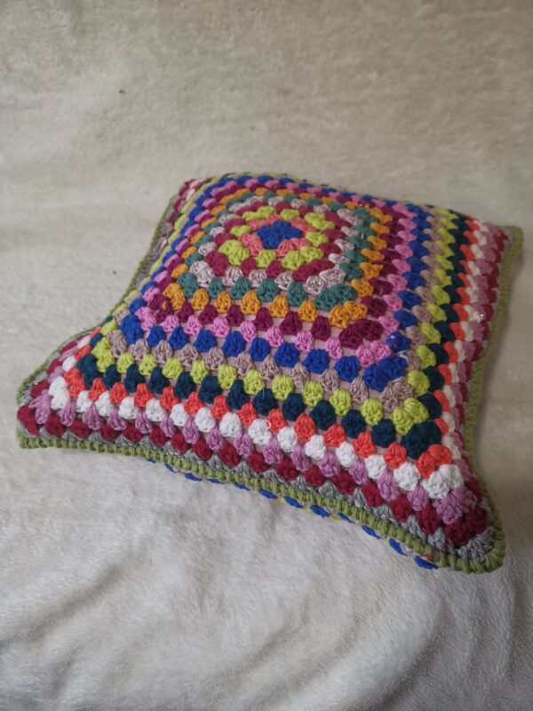 Cable knit pillow Knitted multicolored pillow case