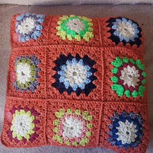 Pillow multicolored knitted case , Decorative pillow knitted cover