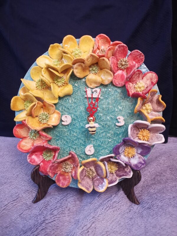 Wallclock Wild flowers daisies ceramics - Image 6