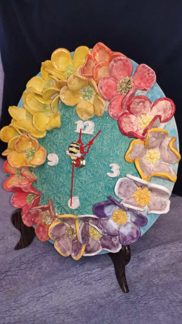 Wallclock Wild flowers daisies ceramics - Image 5