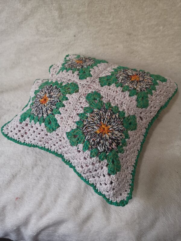 Cable knit pillow Knitted multicolored pillow case, Decorative pillow knitted cover, 16”x16”(40х40 cm).