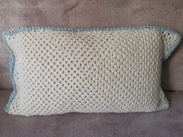Pillow multicolored knitted case, Decorative pillow knitted cover, Cable knit pillow 40x60cm. - Image 3