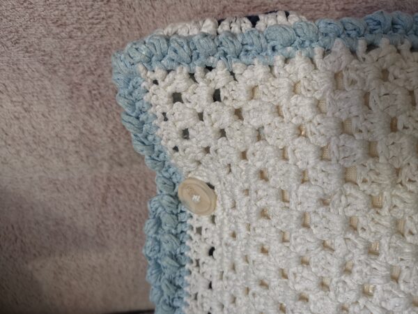 Pillow multicolored knitted case, Decorative pillow knitted cover, Cable knit pillow 40x60cm. - Image 5