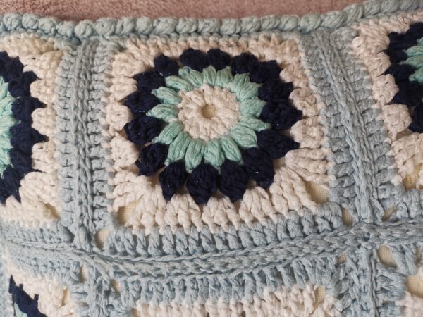 Pillow multicolored knitted case, Decorative pillow knitted cover, Cable knit pillow 40x60cm. - Image 6