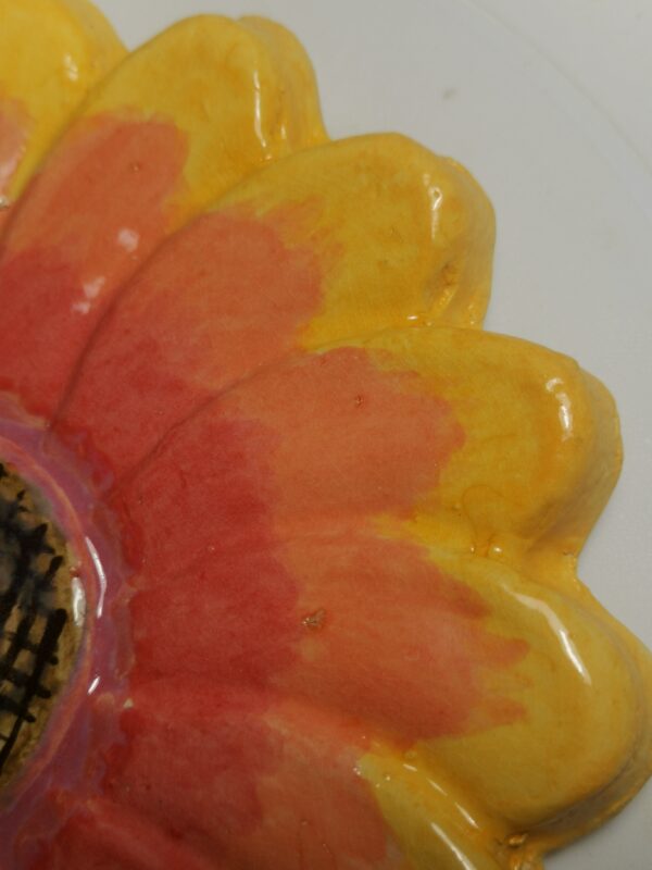 Sunflower ceramic panel, handmade. - Image 5