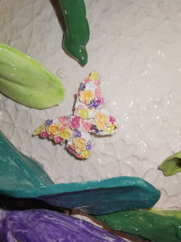 Tulips 3D sculptural Ceramic plate handmade. - Image 6