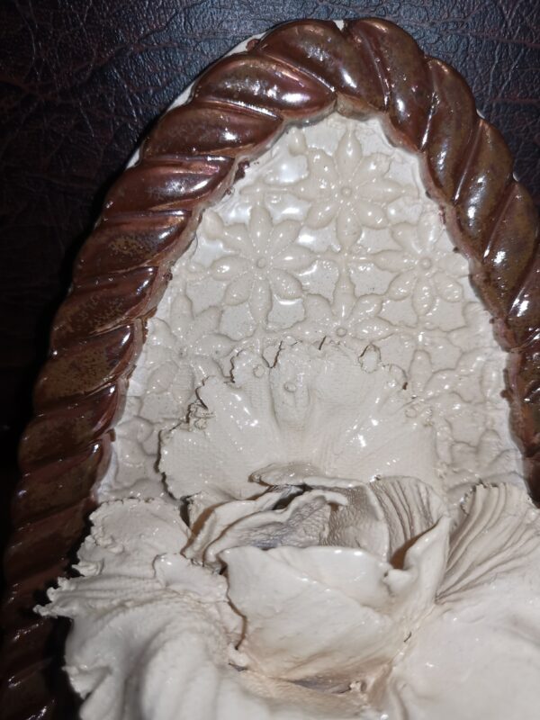 Tulips 3D sculpture ceramic panel,  bohemia flower, handmade, Still life - Image 6