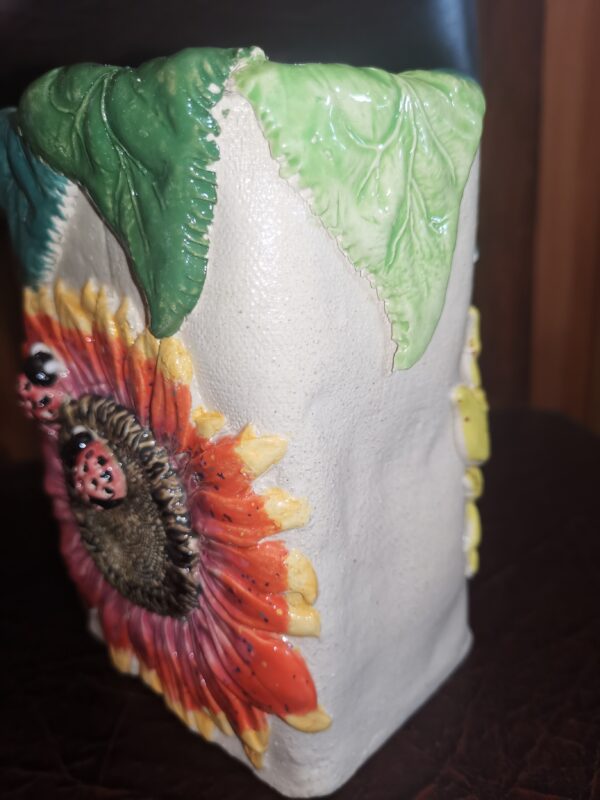 Vase with sunflowers ceramic handmade. - Image 3
