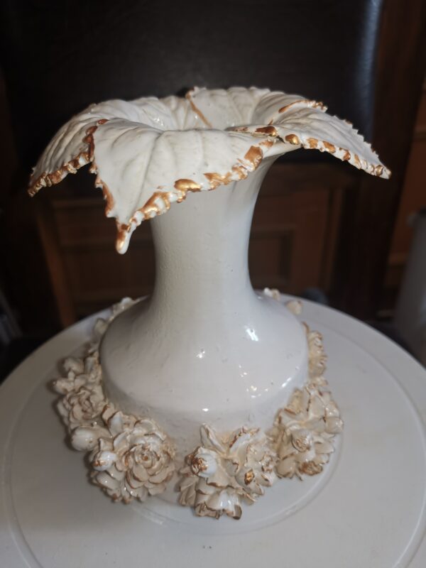 Vase white flowers ceramic handmade. - Image 9