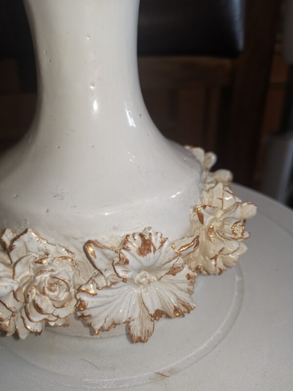 Vase white flowers ceramic handmade. - Image 6