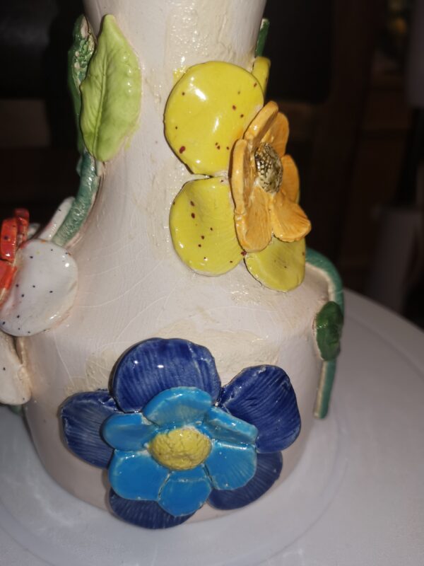 Vase flowers chamomile ceramic handmade - Image 7