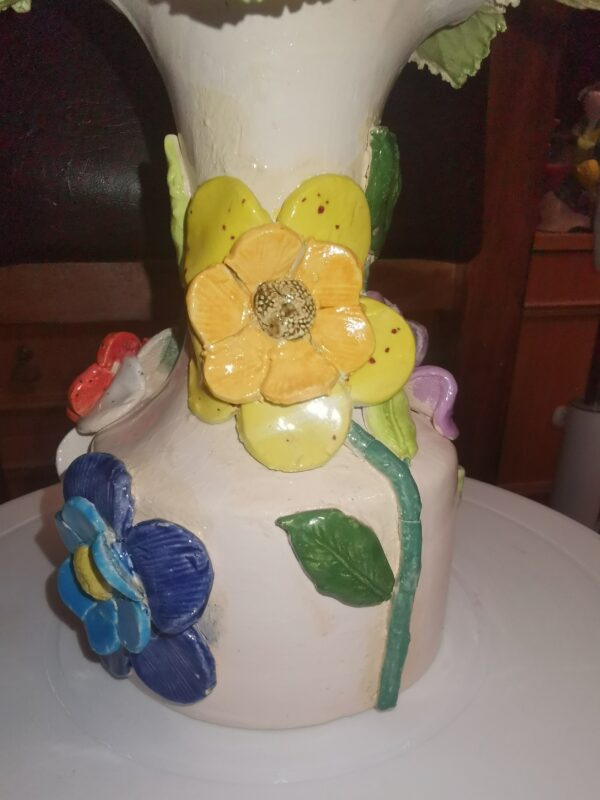 Vase flowers chamomile ceramic handmade - Image 4