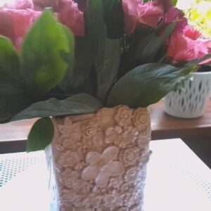 Vase flowers ceramic handmade.