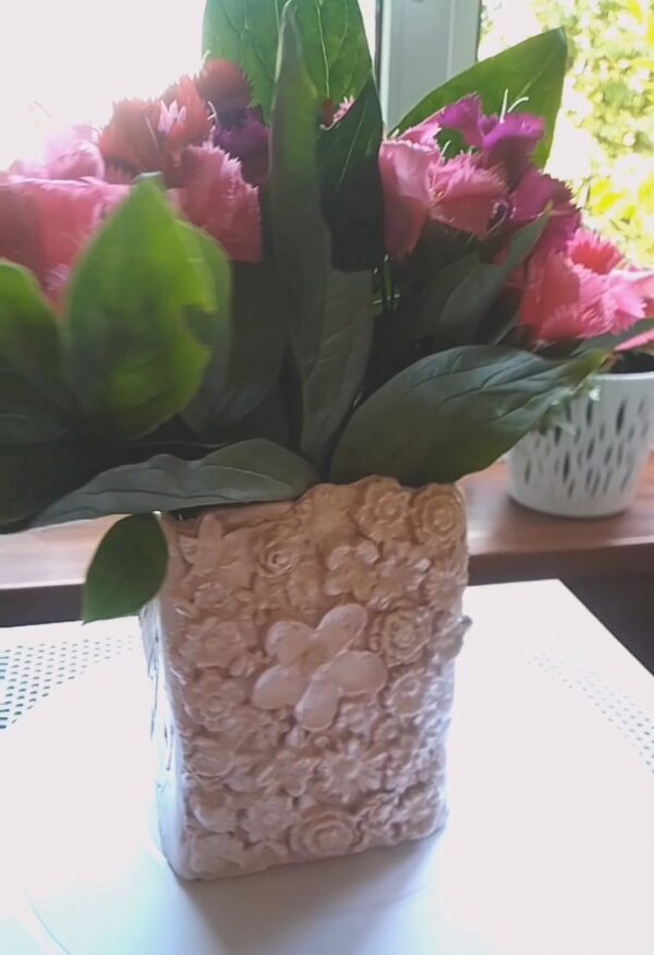 Vase flowers ceramic handmade.
